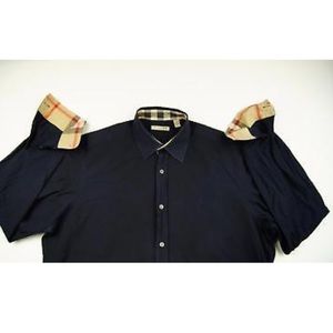 BURBERRY BRIT Mens Black Nova Check Cuff Collar